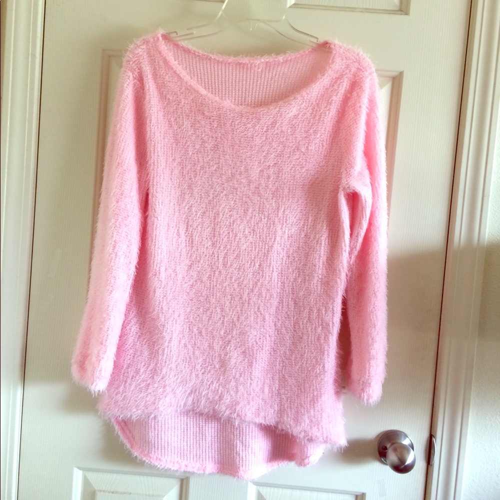 Fuzzy Cozy Soft Pink Sweater